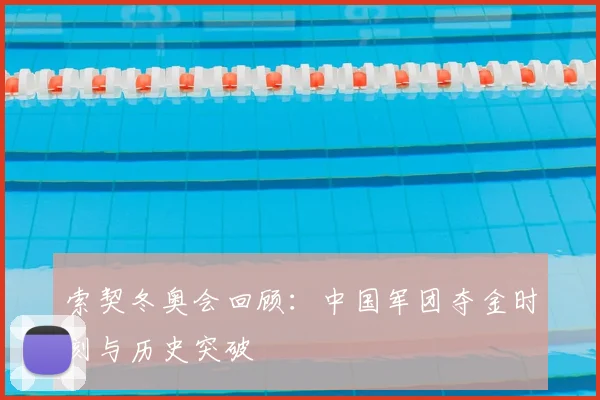 索契冬奥会回顾：中国军团夺金时刻与历史突破